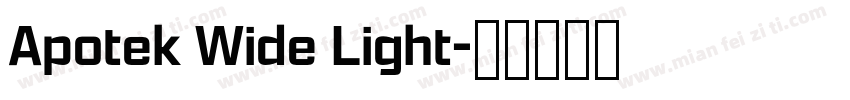Apotek Wide Light字体转换